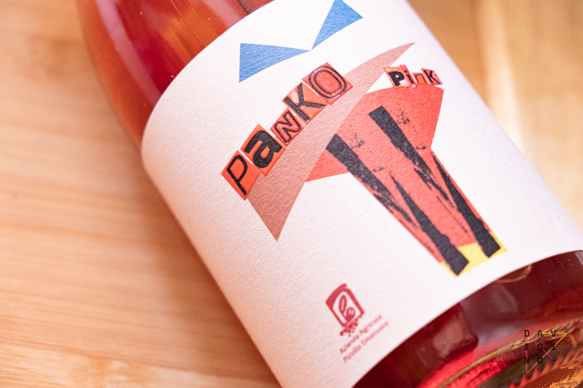 Foto dell'etichetta di Panko Pink, il rosato frizzante dell'Azienda Agricola Pizzillo Emanuele